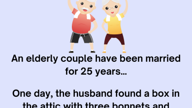 An elderly couple have been married for 25 years