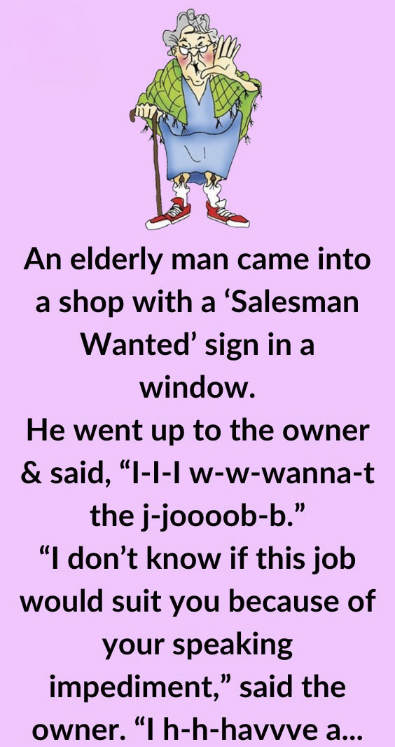 An Elderly Man Came Into A Shop