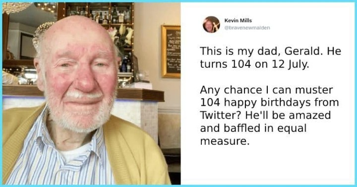 Man Asks For 104 Birthday Wishes For His Dad Turning 104