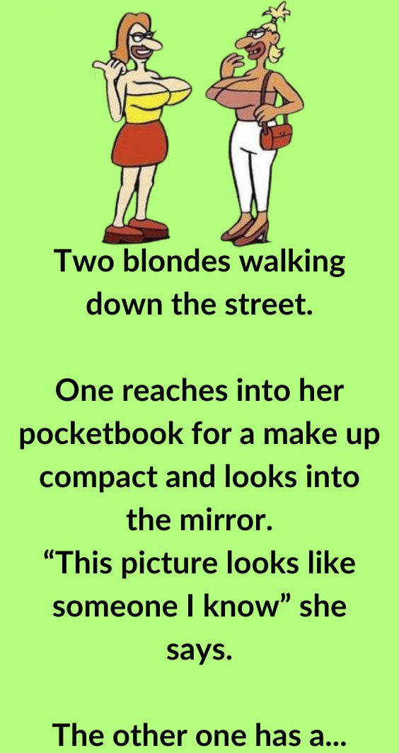 Two Blondes Walking Down The Str