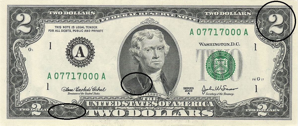 us 2 bill obverse series 2003 a