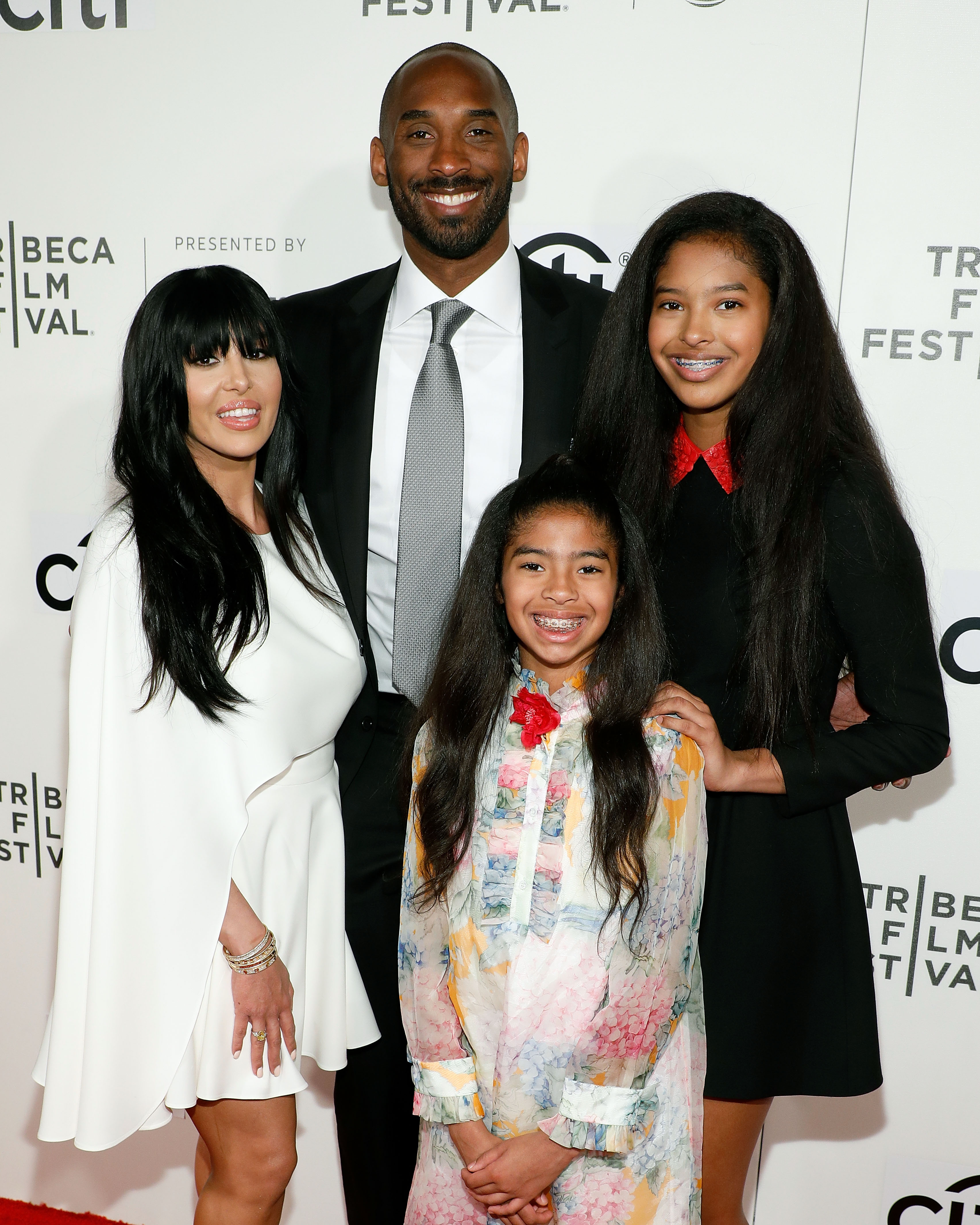 Vanessa and Kobe Bryant with their daughters Gianna and Natalia at Tribeca Talks during the 2017 Tribeca Film Festival on April 23 in New York. | Source: Getty Images