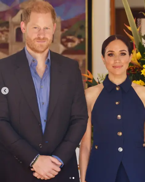 The Duke and Duchess of Sussex during their Colombia tour on August 15, 2024. | Source: Instagram/voguemagazine