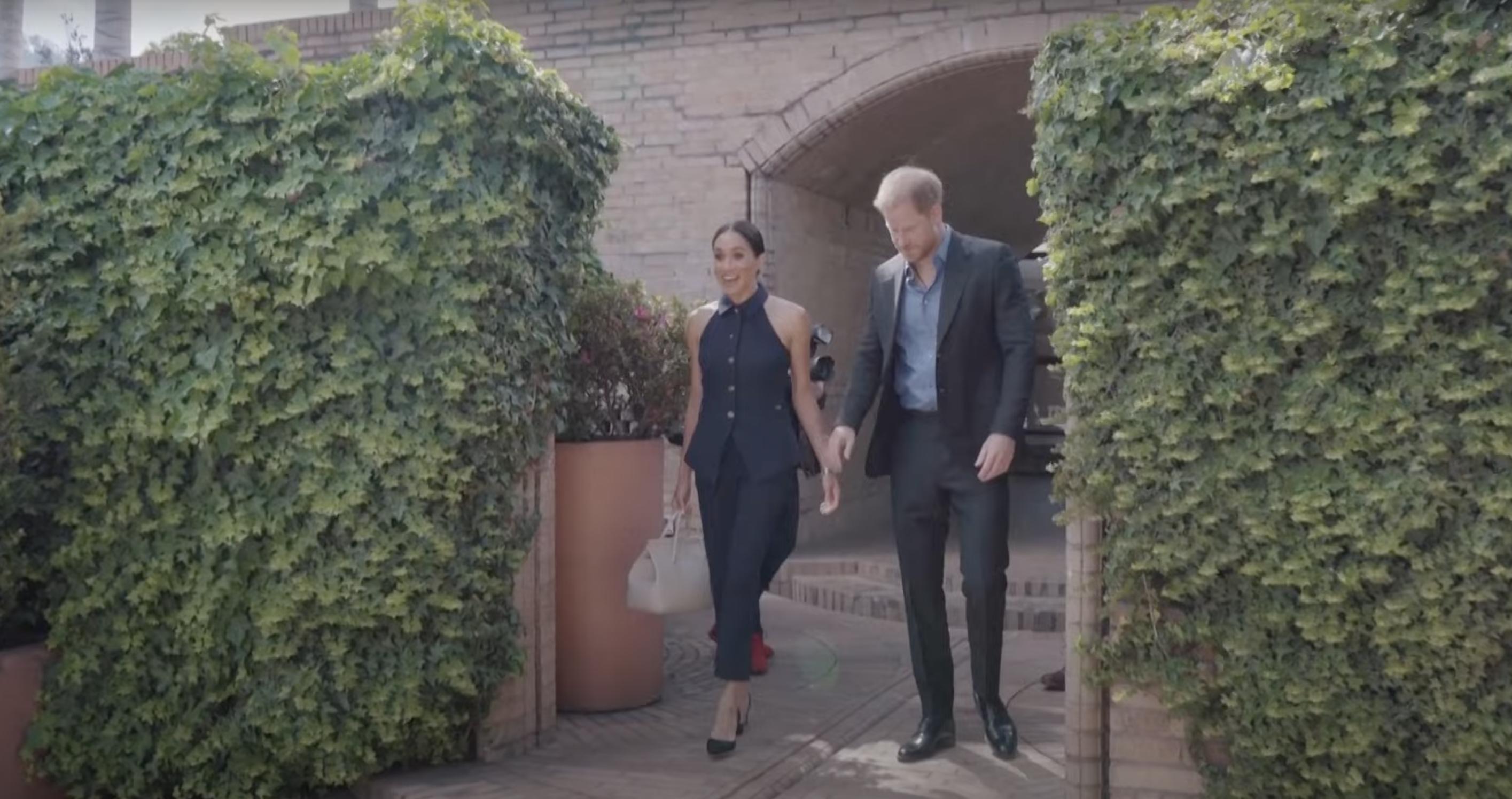 Meghan Markle and Prince Harry during their Colombia tour on August 15, 2024. | Source: YouTube/ The Times and The Sunday Times