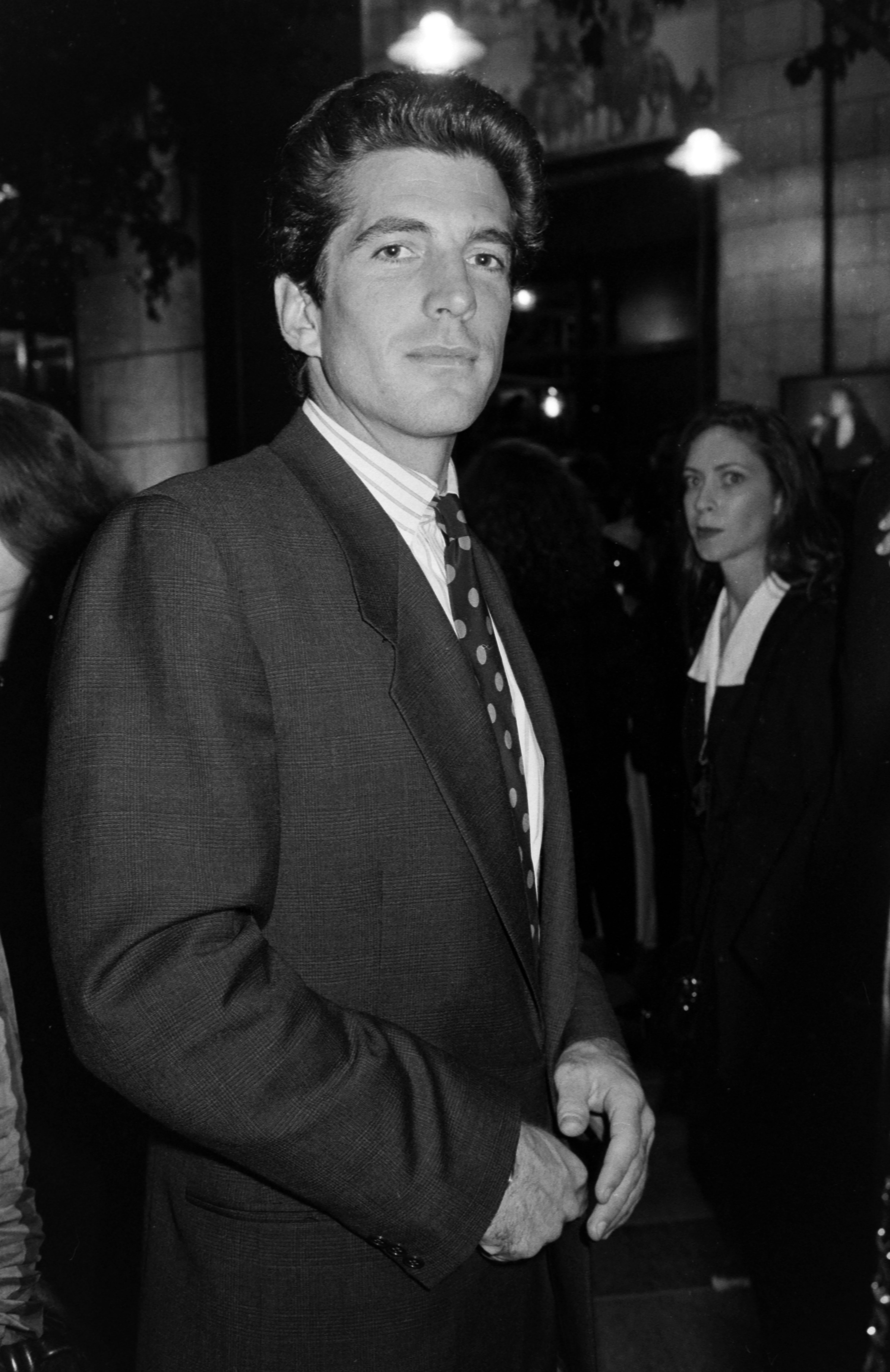 John F. Kennedy Jr. photographed at an event at Sony Plaza in New York on November 10, 1993. | Source: Getty Images