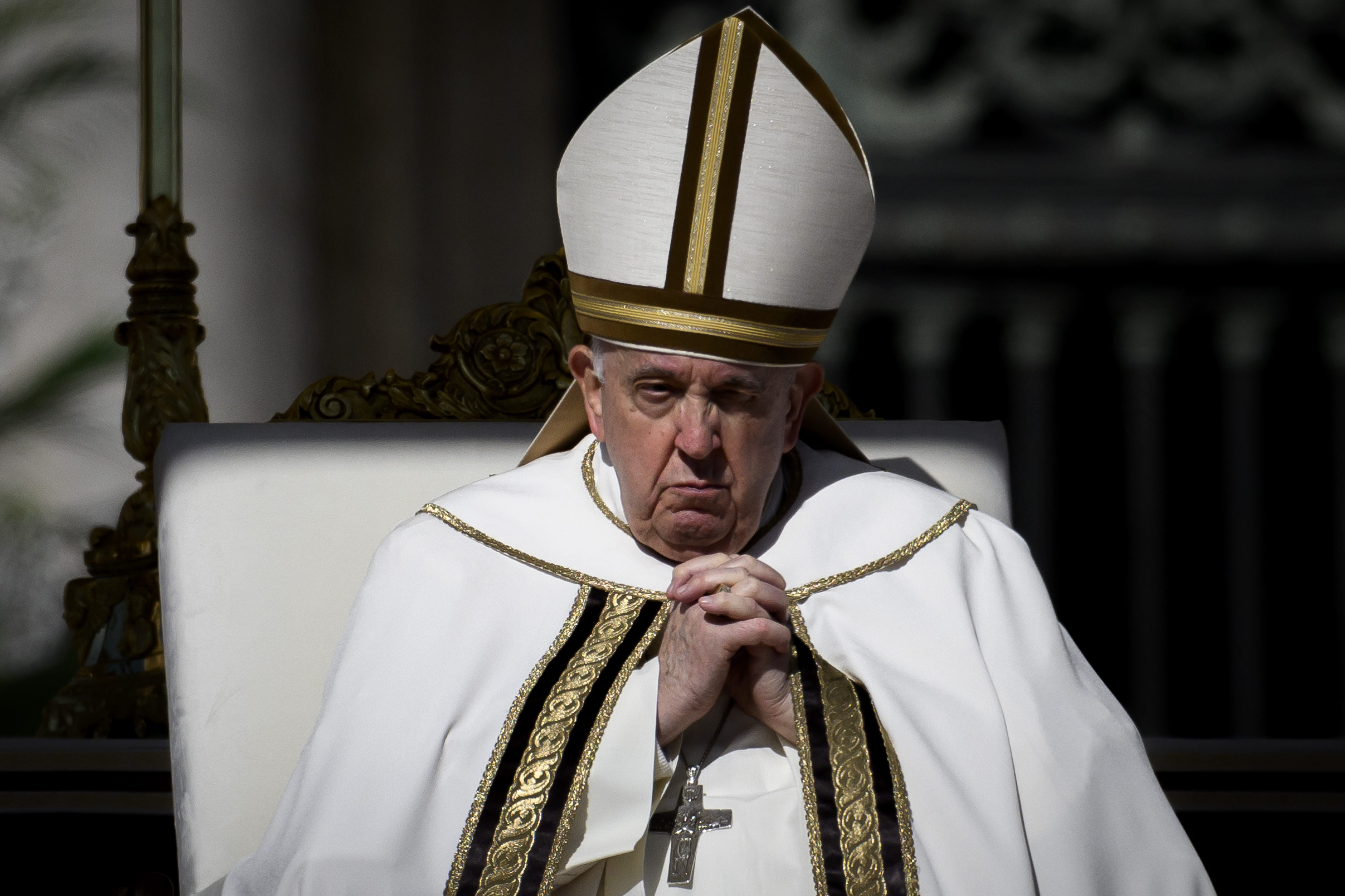 Pope Francis presiding over the Easter Mass at St. Peter's Square, on April 9, 2023, in Vatican City. | Source: Getty Images